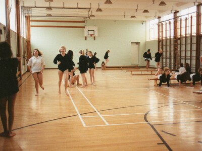Gymnastics in the school gym
